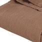 50" X 60" Taupe Cotton Woven Chevron Throw Blanket