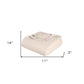Twin Ivory Chevron Cotton Woven Blanket