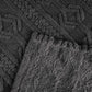Queen Charcoal Fleece Knitted Plush Blanket