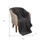 Queen Charcoal Fleece Knitted Plush Blanket