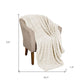Queen Ivory Fleece Knitted Plush Blanket