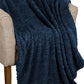 Queen Navy Blue Fleece Knitted Plush Blanket