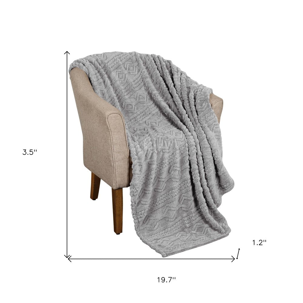 Queen Platinum Fleece Knitted Plush Blanket
