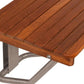 14" X 20" Brown Teak Rectangular Shower Bench