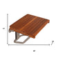 14" X 20" Brown Teak Rectangular Shower Bench