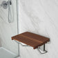 14" X 20" Brown Teak Rectangular Shower Bench