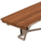 14" X 30" Brown Teak Rectangular Shower Bench