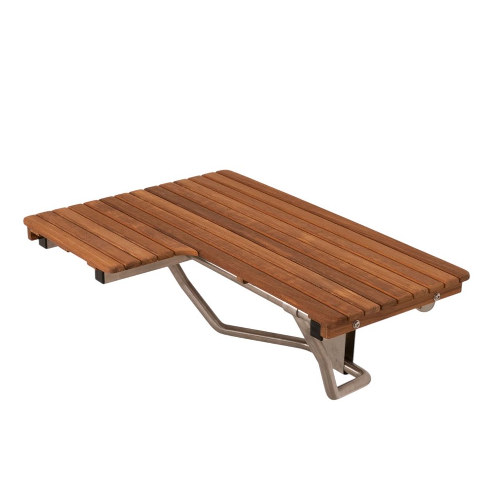 14" X 30" Brown Teak Rectangular Shower Bench