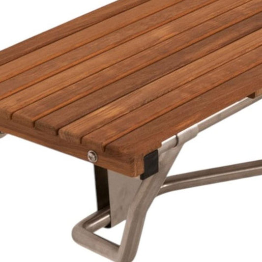 14" X 32" Brown Teak Rectangular Shower Bench