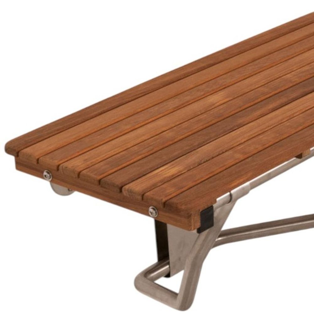 14" X 32" Brown Teak Rectangular Shower Bench