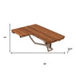 14" X 32" Brown Teak Rectangular Shower Bench