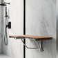 14" X 32" Brown Teak Rectangular Shower Bench