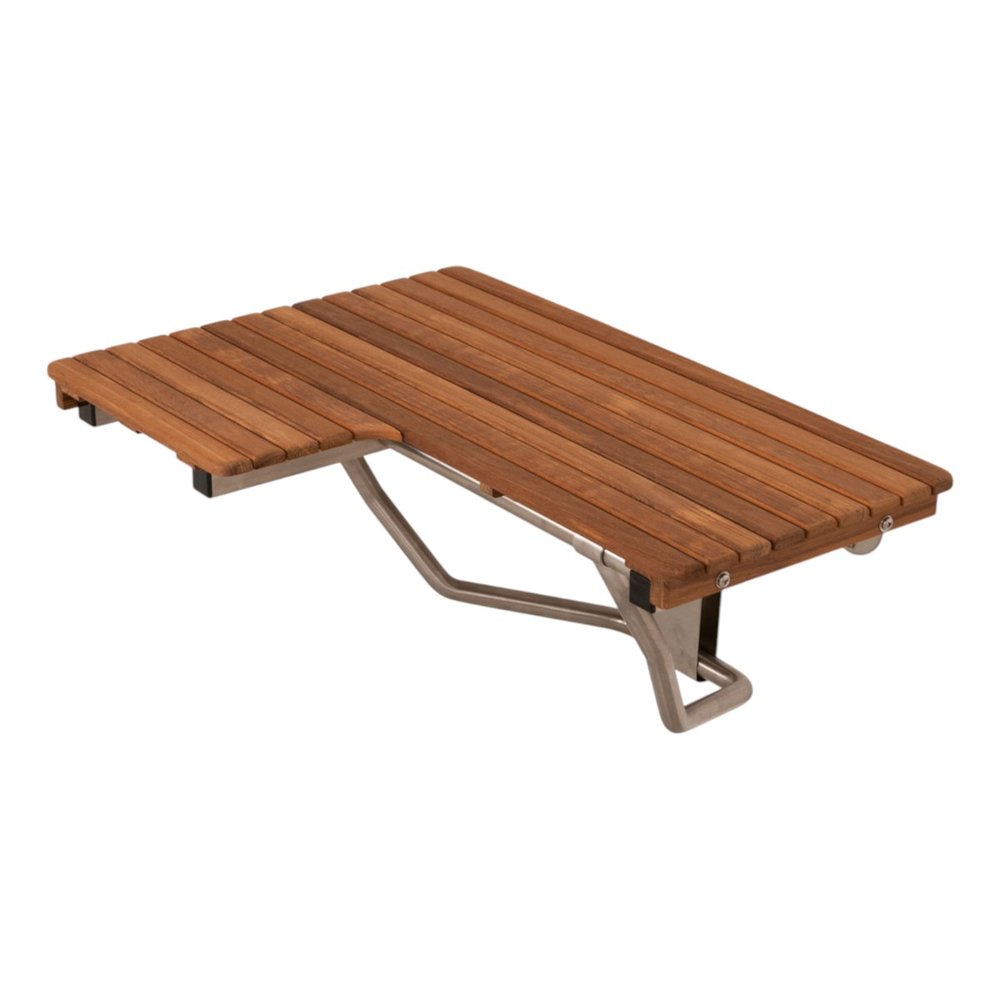14" X 32" Brown Teak Rectangular Shower Bench
