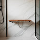14" X 32" Brown Teak Rectangular Shower Bench