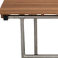 30" Brown Wall Mount Teak Rectangular Shower Bench With Legs