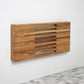 30" Brown Wall Mount Teak Rectangular Shower Bench