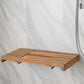 30" Brown Wall Mount Teak Rectangular Shower Bench