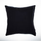 24" Blue and Ivory Geometric Cotton Throw Pillow With Embroidery
