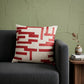 24" Yellow and Ivory Geometric Cotton Blend Throw Pillow With Embroidery
