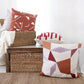 24" Yellow and Ivory Geometric Cotton Blend Throw Pillow With Embroidery