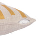 24" Yellow and Ivory Geometric Cotton Blend Throw Pillow With Embroidery