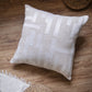 24" Ivory Cotton Blend Throw Pillow with Embroidery