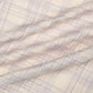 24" Ivory Check Cotton Blend Throw Pillow With Embroidery