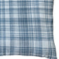24" Ivory Check Cotton Blend Throw Pillow With Embroidery