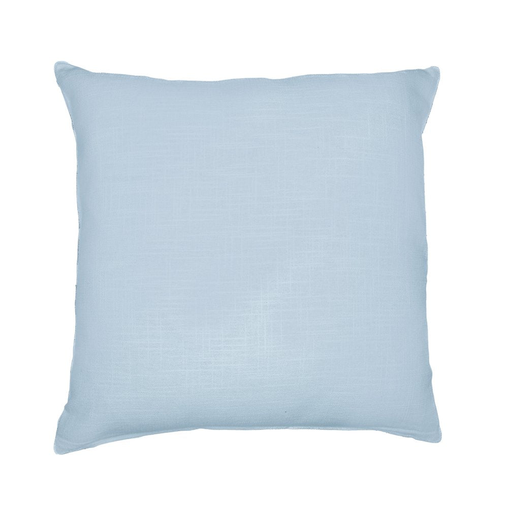 24" Ivory Check Cotton Blend Throw Pillow With Embroidery