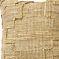 22" Natural Trellis Jute Throw Pillow With Embroidery