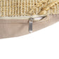 22" Natural Trellis Jute Throw Pillow With Embroidery