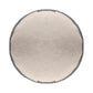 18" Natural And Gray Jute Blend Cylinder Striped Pouf Ottoman