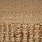 18" Natural Jute Blend Cube Pouf Ottoman