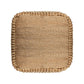 18" Natural Jute Blend Cube Pouf Ottoman