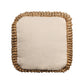 18" Natural Jute Blend Cube Pouf Ottoman