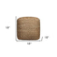 18" Natural Jute Woven Blend Cube Pouf Ottoman