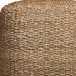 18" Natural Jute Woven Blend Cube Pouf Ottoman