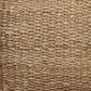 18" Natural Jute Woven Blend Cube Pouf Ottoman