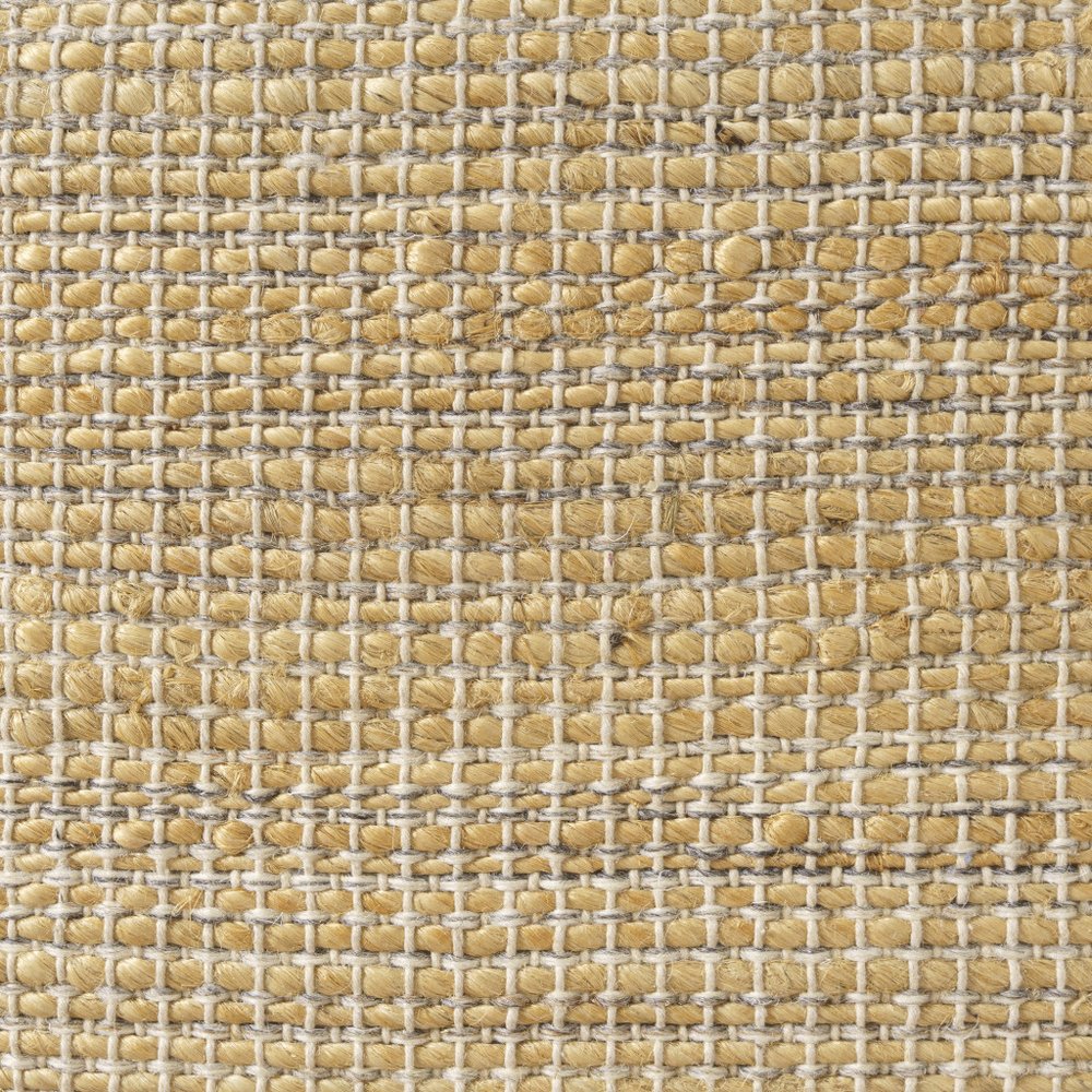 18" Natural Jute Blend Cube Quatrefoil Pouf Ottoman