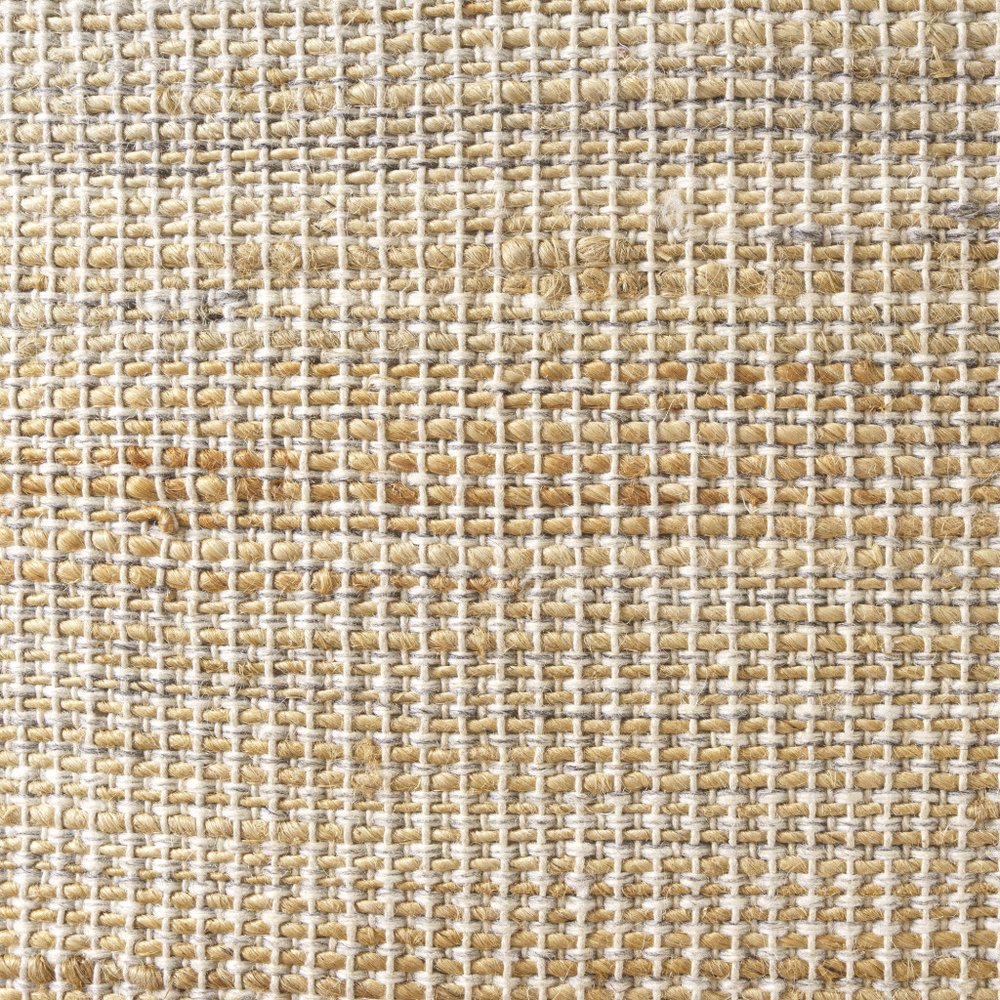 18" Natural Jute Blend Cube Geometric Pouf Ottoman