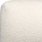 18" Ivory Polyester Cube Outdoor Pouf Ottoman