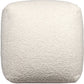 18" Ivory Polyester Cube Outdoor Pouf Ottoman