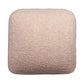 18" Ivory Polyester Cube Outdoor Pouf Ottoman