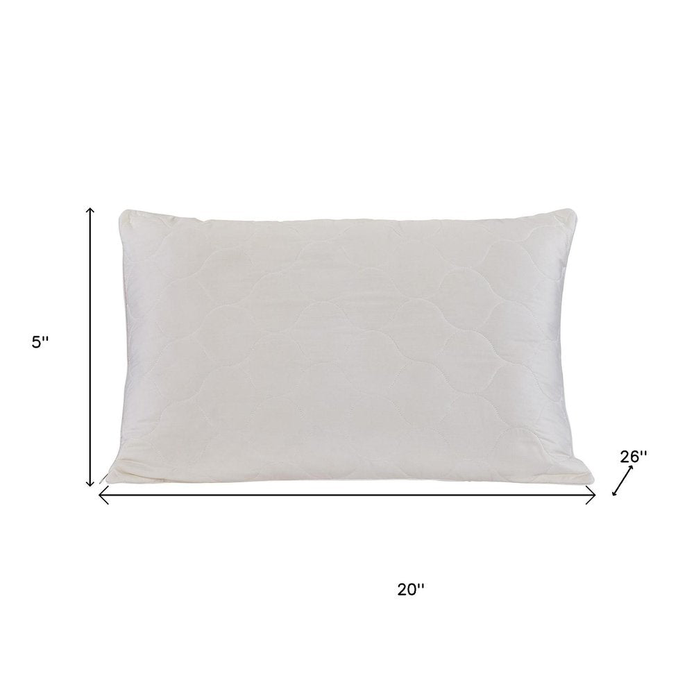 Cotton Wool Hypoallergenic Standard Size Bed Pillow