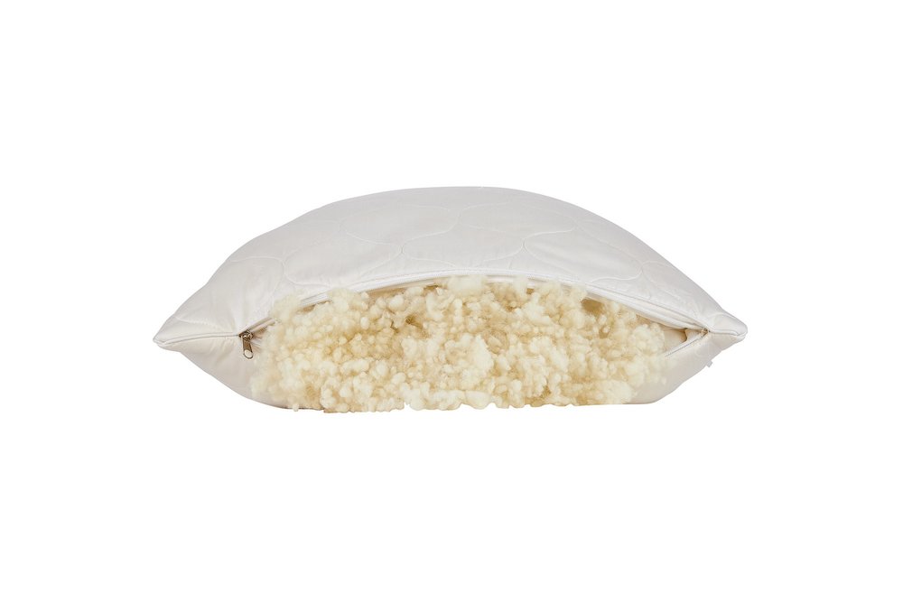 Cotton Wool Hypoallergenic Queen Size Bed Pillow