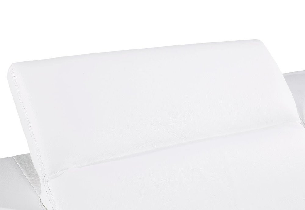 47" White and Gold Italian Leather Club Chair