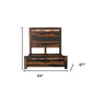 Dark Brown Live Edge Solid Wood Queen Bed Frame