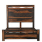 Dark Brown Live Edge Solid Wood Queen Bed Frame