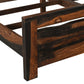 Dark Brown Live Edge Solid Wood Queen Bed Frame