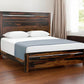 Dark Brown Live Edge Solid Wood King Bed Frame